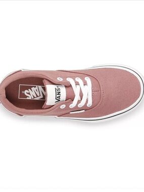 Vans Kids Low-Top Canvas Sneakers in Dusty Rose